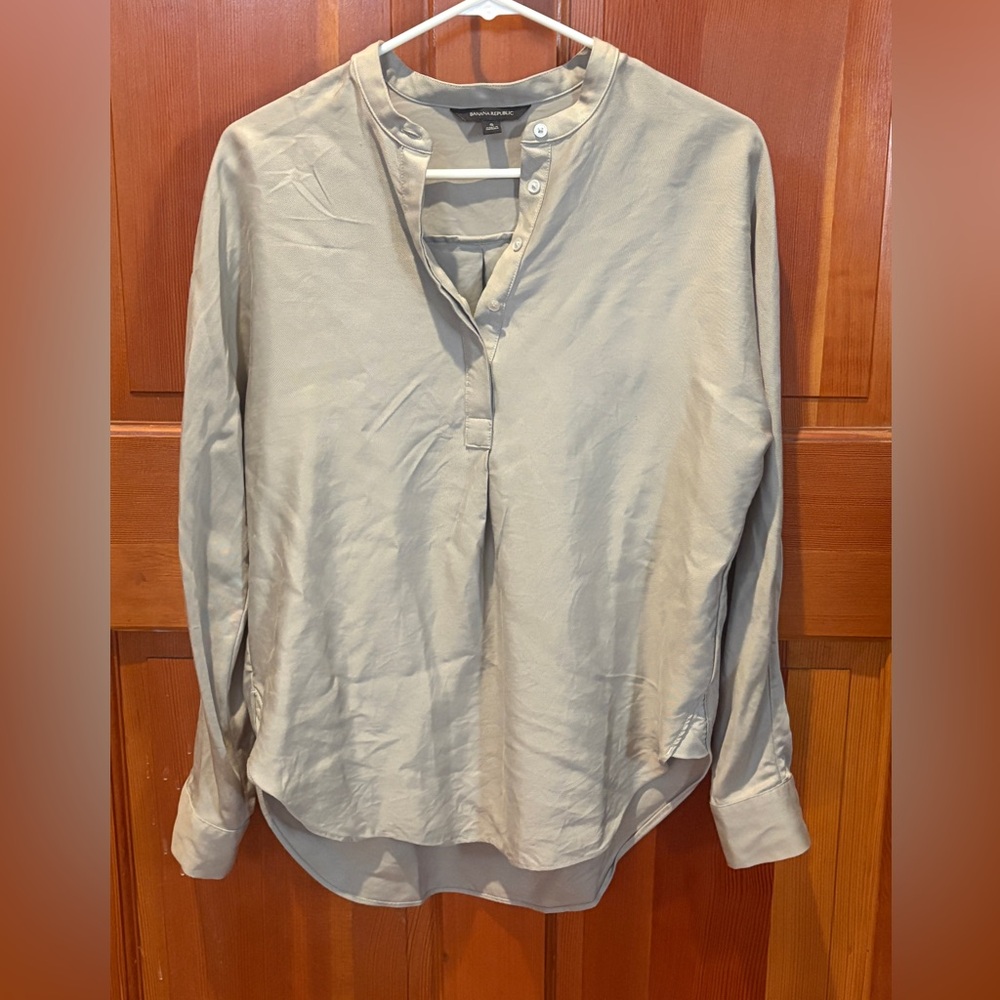 Banana Republic Feather Grey Tencel Tunic - Picture 5 of 17